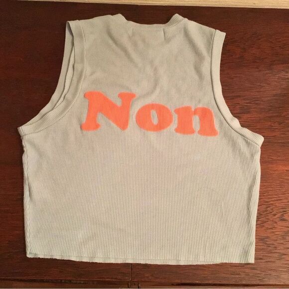Wildfox Oui Non Blue Tank Top - Picture 2 of 4